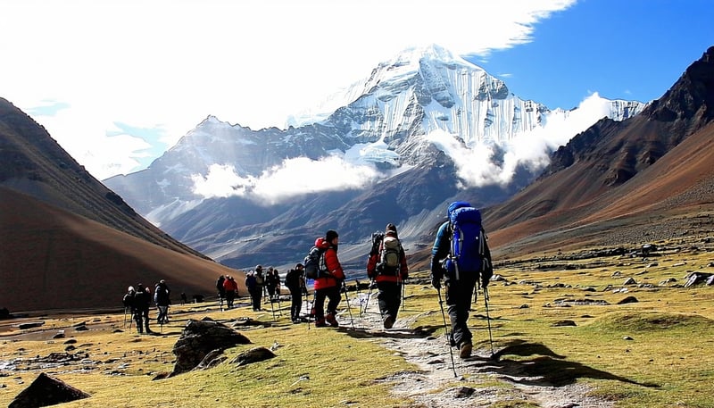Sagarmatha Explorers guiding trekkers in stunning mountain landscapes